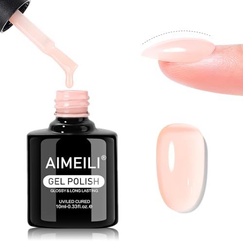 AIMEILI Gel Nail Polish Semipermanenter Nagellack Rosa Gellack UV Für Nagelstudio DIY Zuhause 10ml - 005 von AIMEILI