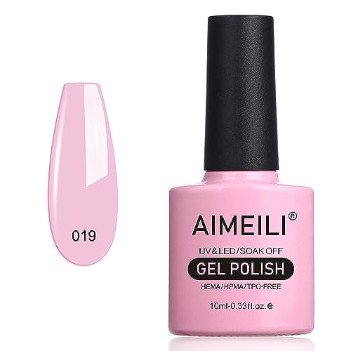 AIMEILI UV LED Gellack ablösbarer Gel Nagellack Nude Gel Nail Polish (019) von AIMEILI