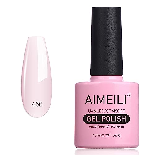 AIMEILI UV LED Gellack ablösbarer Gel Nagellack Nude Pink Gel Nail Polish - (456) 10ml von AIMEILI