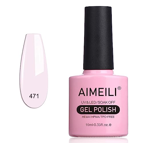 AIMEILI UV LED Gellack ablösbarer Gel Nagellack Nude Pink Gel Nail Polish - (471) 10ml von AIMEILI