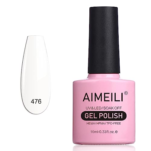 AIMEILI UV LED Gellack ablösbarer Gel Nagellack Nude Pink Gel Nail Polish - (476) 10ml von AIMEILI