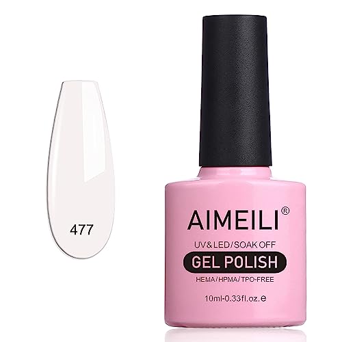 AIMEILI UV LED Gellack ablösbarer Gel Nagellack Nude Pink Gel Nail Polish - (477) 10ml von AIMEILI