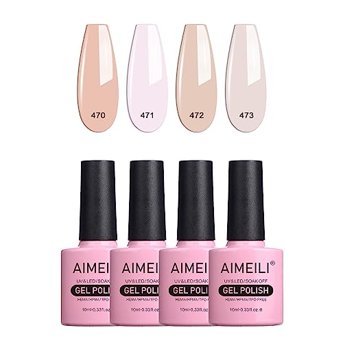 AIMEILI UV LED Gellack mehrfarbig ablösbarer Gel Nagellack Nude Gel Nail Polish Set - 4 x 10ml - Kit Nummer 24 AIMEILI UV LED Gellack mehrfarbig ablösbarer Gel Nagellack Nude Gel Nail Polish Set - 4 x 10ml - Kit Nummer 24 von AIMEILI