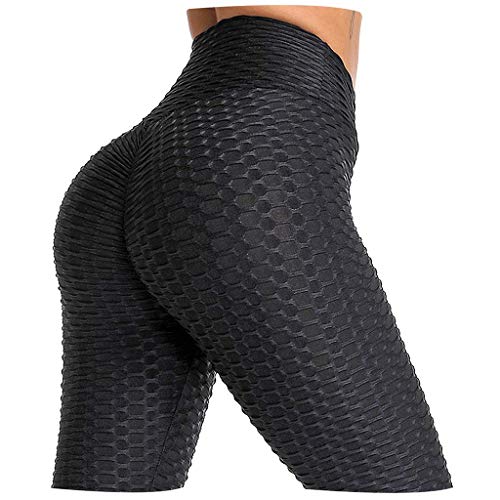Aimilia Damen-Leggings, sexy, hohe Taille, Yogahose, Booty Scrunch, Bauchkontrolle, für: Workout, Laufen, elastische Sporthose Gr. L, Schwarz Aimilia Damen-Leggings, sexy, hohe Taille, Yogahose, Booty Scrunch, Bauchkontrolle, für: Workout, Laufen, elastische Sporthose Gr. L, Schwarz von AIMILIA