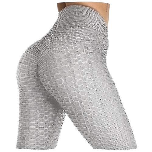 Aimilia Damen-Leggings, sexy, hohe Taille, Yogahose, Booty Scrunch, Bauchkontrolle, für: Workout, Laufen, elastische Sporthose Gr. M, grau Aimilia Damen-Leggings, sexy, hohe Taille, Yogahose, Booty Scrunch, Bauchkontrolle, für: Workout, Laufen, elastische Sporthose Gr. M, grau von AIMILIA