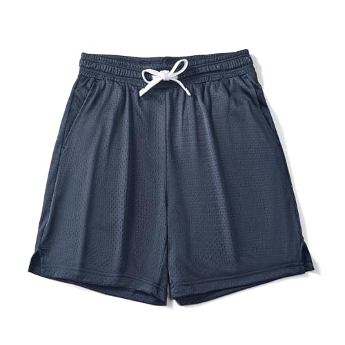 AIMPACT Basketball Shorts Herren 6 Inch Mesh Sport Shorts Herren Atmungsaktive Jogginghose Kurz (Dunkel-L) von AIMPACT