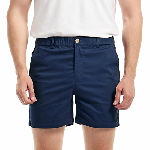 AIMPACT Casual Shorts Herren Sommer Kurz Hose Bermuda Chino Shorts mit Elastischem Bund (Dunkelblau XL) von AIMPACT