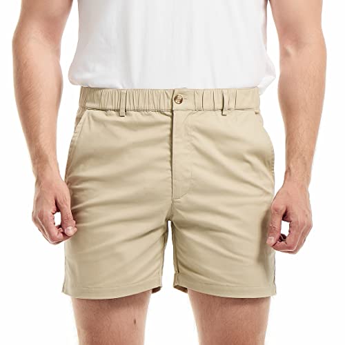 AIMPACT Casual Shorts Herren Sommer Kurz Hose Bermuda Chino Shorts mit Elastischem Bund (Khaki XL) von AIMPACT