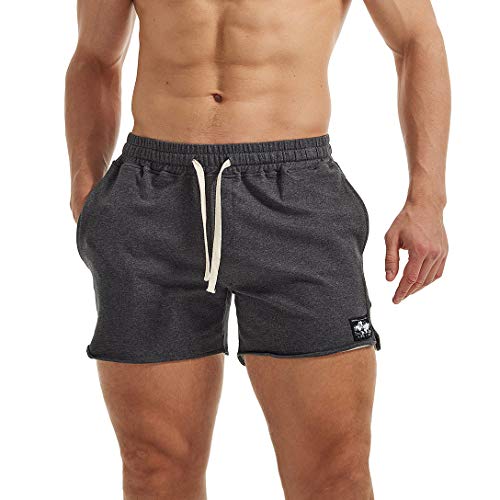 AIMPACT Herren Freizeithose Sporthose Running Shorts Bermuda Casual Kurz Hose mit Tasche (Dunkelgrau M) von AIMPACT