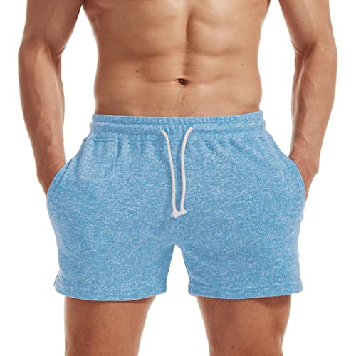 AIMPACT Herren Sport-Shorts, 12,7 cm, lässige Jogginghose für Männer - Blau - Groß von AIMPACT