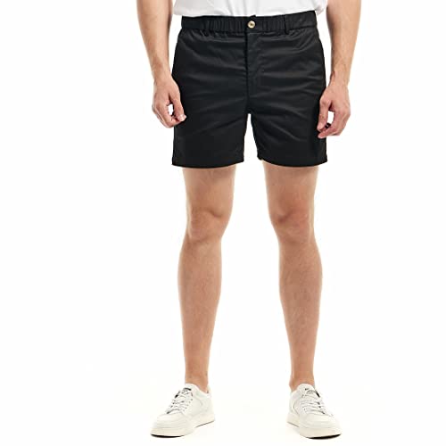 AIMPACT Lässige Herren-Shorts aus Baumwolle, schmale Passform, elastischer Bund, Cargo-Shorts, 14 cm Schrittlänge mit Taschen, Schwarz, Groß AIMPACT Lässige Herren-Shorts aus Baumwolle, schmale Passform, elastischer Bund, Cargo-Shorts, 14 cm Schrittlänge mit Taschen, Schwarz, Groß von AIMPACT