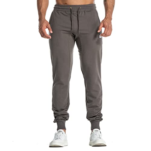 AIMPACT Mens Tapered Jogger Sweatpants Cotton Fitted Running Workout Athletic Joggers with Pockets(Gray M) von AIMPACT