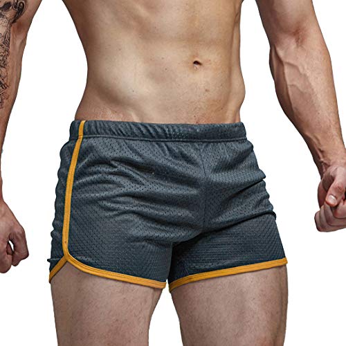 AIMPACT Running Shorts Herren Atmungsaktiv Schnelltrocknende Jogginghose Gym Kurz Hose (Grau M) von AIMPACT