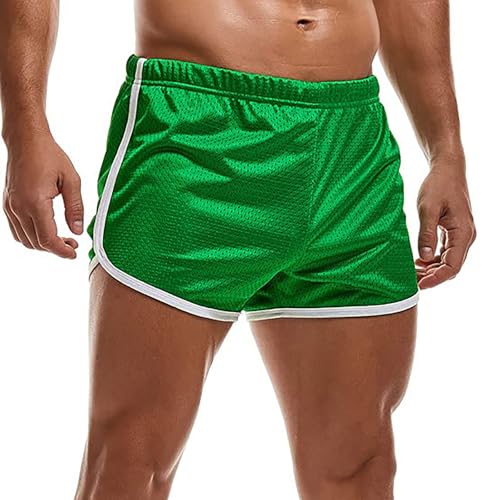 AIMPACT Sport Shorts Herren 3 Inch Turnhose Herren Kurz Mesh Atmungsaktiv Bodybuilding Shorts Fitness Training Sporthose (Grün-M) von AIMPACT