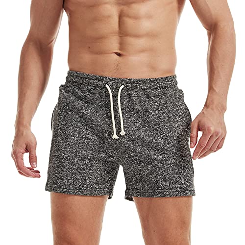 AIMPACT Sweatshorts Herren Baumwolle Trainingshose Kurz Sporthose Gym Shorts (Dunkelgrau M) von AIMPACT