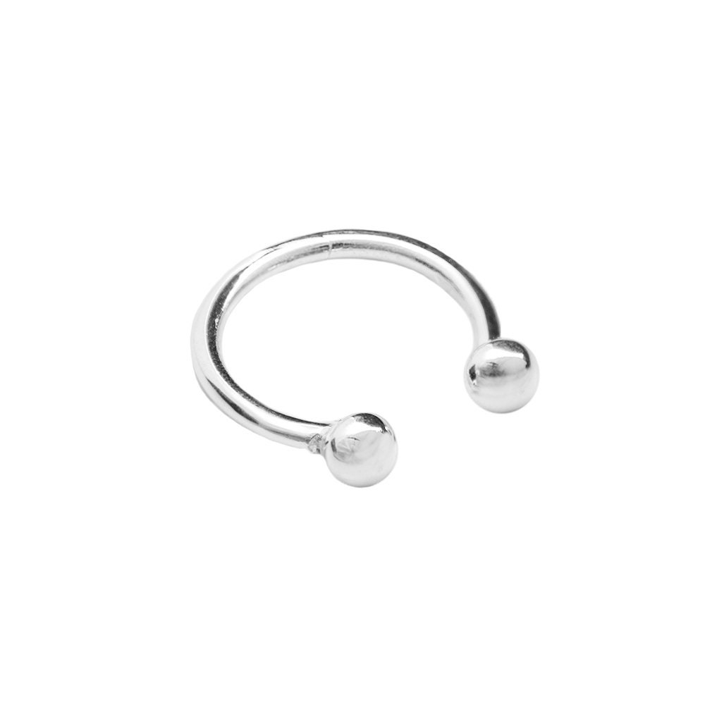 Rund Hantel Sterling Silberring Rund Hantel Sterling Silberring von AINAjoies
