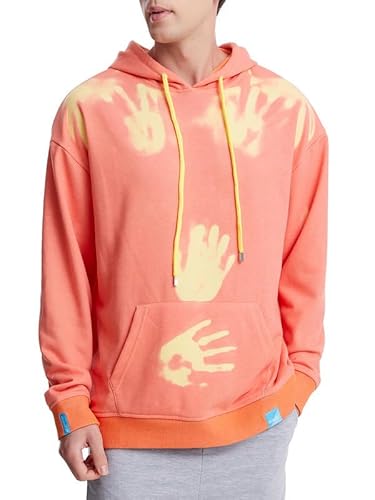 AINIKO Unisex-Sweatshirt für Erwachsene, hitzebeständig, Farbwechsel, modisch, lässig, Hoodie für Damen und Herren, Orange/Abendrot im Zickzackmuster (Sunset Chevron), X-Large von AINIKO
