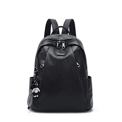 AINUOEY Damen Rucksack Taschen Frauen Elegant Tasche Stadtrucksack Rucksackhandtasche Vintage PU-Leder 76669 1-teilig set Schwarz von AINUOEY