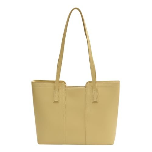 AINUOEY Damen Taschen Handtasche Frauen Elegant Tasche Henkeltasche Vintage PU-Leder 79117 1-teilig set Orange Gelb von AINUOEY