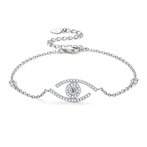 AINUOSHI Evil Eye Armband Damen Silber 925 Armband Schmuck Für Frauen Mama Geburtstag Muttertagsgeschenk Valentinstag von AINUOSHI
