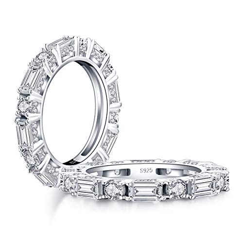 Ringe für Damen Ewigkeit Verlobung Hochzeit Sterling Silber 925 Zirkonia Ring von AINUOSHI