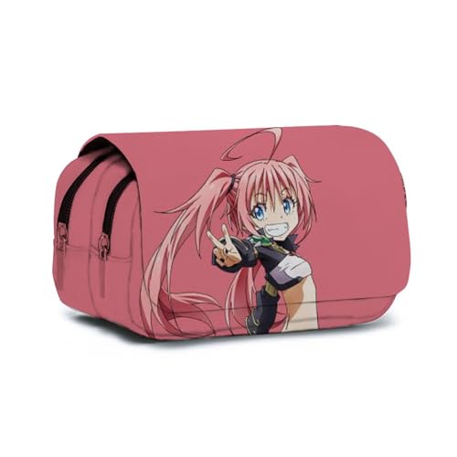 AIPILEI That Time I Got Reincarnated as a Slime Federmäppchen Anime Federmäppchen Große Kapazität Doppellagige Reißverschluss Bleistift Box Student Schreibwaren Box Geschenke, Typ 1, 21x10x7.5cm von AIPILEI