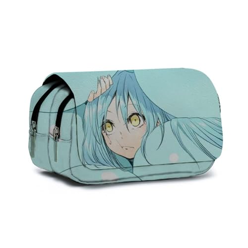 AIPILEI That Time I Got Reincarnated as a Slime Federmäppchen Anime Federmäppchen Große Kapazität Doppellagige Reißverschluss Bleistift Box Student Schreibwaren Box Geschenke, Typ 9, 21x10x7.5cm von AIPILEI
