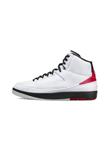 AIR JORDAN Jordan - Turnschuhe 2 Retro aus Leder, weiß-rot-schwarz (9.5) von AIR JORDAN