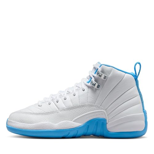 Jordan Big Kid's 12 Retro 'Melo' University Blue/White (153265 112), Weiss/opulenter Garten, 3.5 Big Kid von AIR JORDAN