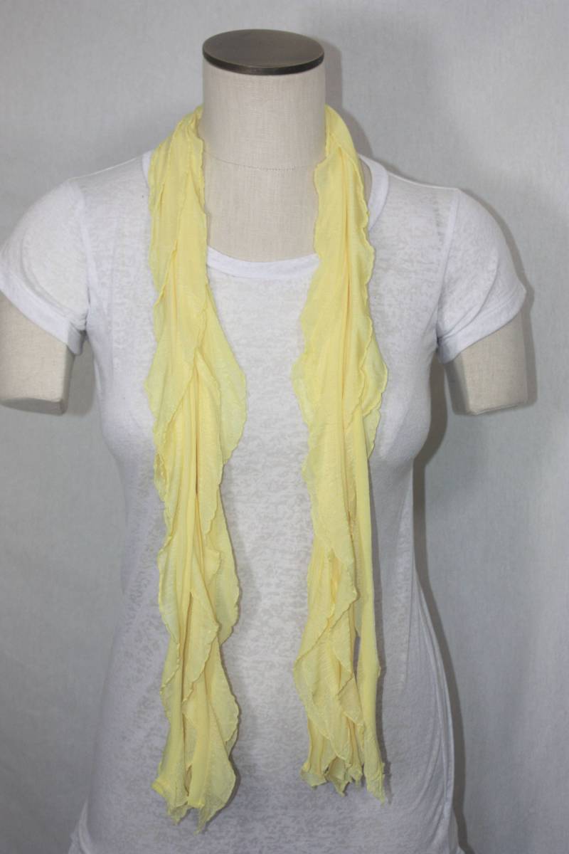 Gelbgold Solide Und Gemusterte Flutter Schal Leichte Frauen Zubehör von AIRARTSYACCESSORIES