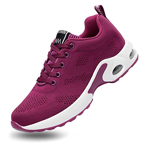 Luftkissenschuhe Damen AIR Athletische Sportschuhe Freizeit Tennis Trail Laufschuhe Turnschuhe Mädchen Straßenlaufschuhe,Violett 38 EU-Innenseite 24.0cm von AIRAVATA