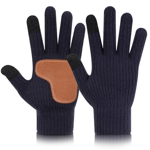 AIRCBC Winterhandschuhe Touchscreen Rutschfest Warme Handschuhe Fingerhandschuhe Elastische Stulpen Thermo Strickhandschuhe Geeinget für Damen und Herren von AIRCBC