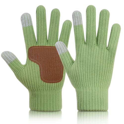 AIRCBC Winterhandschuhe Touchscreen Rutschfest Warme Handschuhe Fingerhandschuhe Elastische Stulpen Thermo Strickhandschuhe Geeinget für Damen und Herren von AIRCBC
