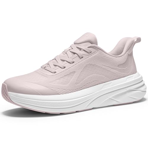 AIRHAS Damen-Laufschuhe mit breiter Zehenbox, bequeme Wanderschuhe für Damen, atmungsaktive Sneaker, Malvenfarben, 39.5 EU Weit von AIRHAS
