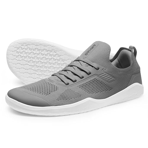 AIRHAS Herren Barfußschuhe Zero Drop Running Minimalistische Gym Schuhe für Männer Kreuzheben Cross-Training Sneakers, grau dunkel, 46 EU AIRHAS Herren Barfußschuhe Zero Drop Running Minimalistische Gym Schuhe für Männer Kreuzheben Cross-Training Sneakers, grau dunkel, 46 EU von AIRHAS