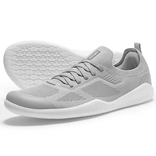 AIRHAS Minimalistische Barfußschuhe für Damen, Null-Tropfen-Walking-Sneaker für Damen, leichte Freizeitschuhe, Hellgrau, 39.5 EU AIRHAS Minimalistische Barfußschuhe für Damen, Null-Tropfen-Walking-Sneaker für Damen, leichte Freizeitschuhe, Hellgrau, 39.5 EU von AIRHAS