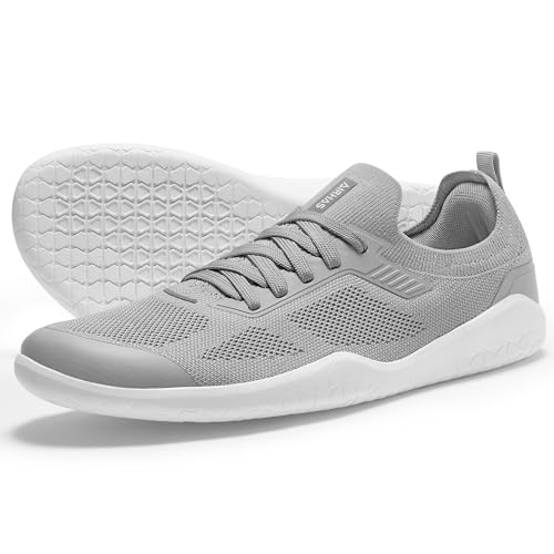 AIRHAS Minimalistische Barfußschuhe für Damen, Null-Tropfen-Walking-Sneaker für Damen, leichte Freizeitschuhe, Hellgrau, 41.5 EU AIRHAS Minimalistische Barfußschuhe für Damen, Null-Tropfen-Walking-Sneaker für Damen, leichte Freizeitschuhe, Hellgrau, 41.5 EU von AIRHAS