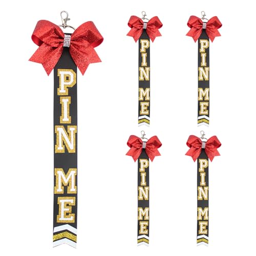 AIRHSKWI 5 Stück Cheerleader Schlüsselanhänger Rucksäcke Anhänger Team Schlüssel Zubehör Cheer Team Freundschaft Schlüsselanhänger Stoff Textur, Stoff und Legierung von AIRHSKWI