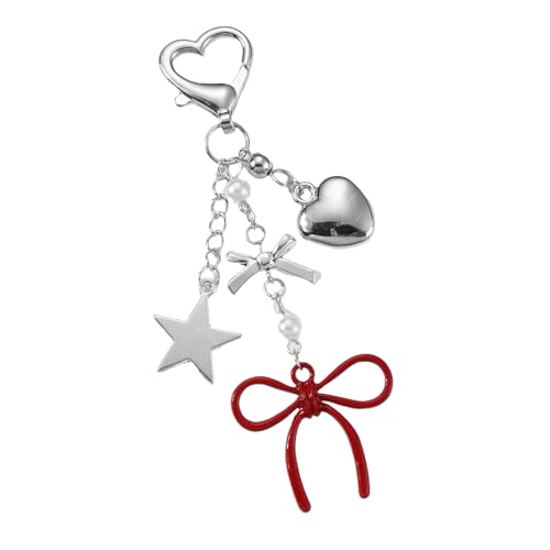 AIRHSKWI Bowknot Key Ornament Delicate Star Keychain Pendant Alloy Texture Hanging Pendant for Adding A Touch of Elegances, Metalllegierung von AIRHSKWI