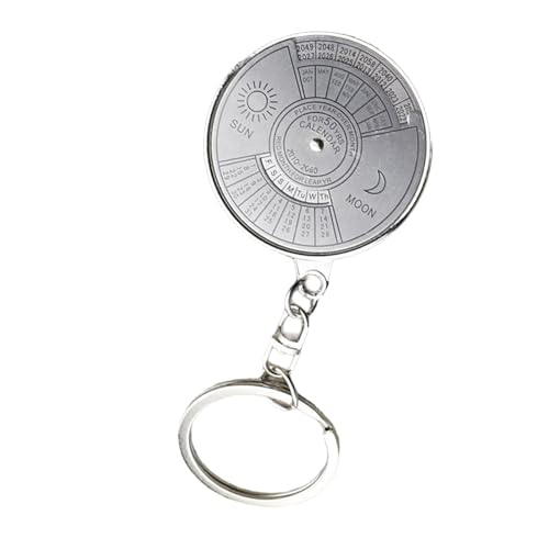 AIRHSKWI Eleganter Kompasse, ewiger Kalender, Schlüsselanhänger, Handwerk aus Zinklegierung, für Geschäftsleute und Reisebegeisterte von AIRHSKWI