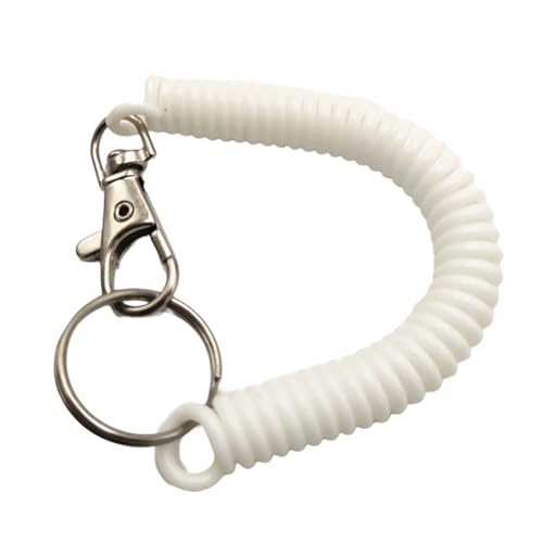 AIRHSKWI Farbenfroher elastischer Spiralfeder-Schlüsselanhänger für sicheren und bequemen Schlüsselzugriff bei täglichen Pendeln oder Outdoor-Aktivitäten, Gemischte Materialien von AIRHSKWI