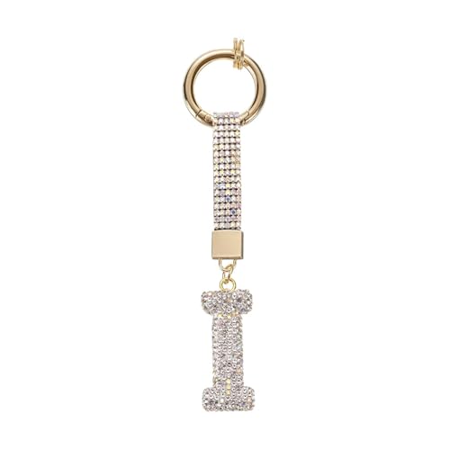 AIRHSKWI Individueller Buchstaben-Schlüsselanhänger mit funkelnden Strasssteinen, robuste Legierung, Schmuck-Accessoire für den modischen täglichen Gebrauch, Metalllegierung von AIRHSKWI