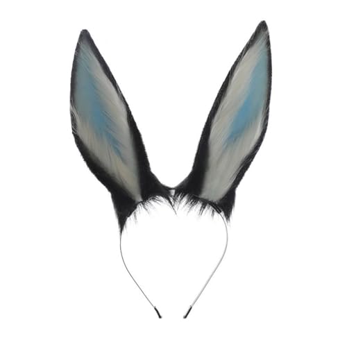 Blaue Ohren Stirnband Cosplay Kostüm Hairhoop Partyzubehör Kopfschmuck Maskeraden Kopfschmuck Animation Haarschmuck von AIRHSKWI