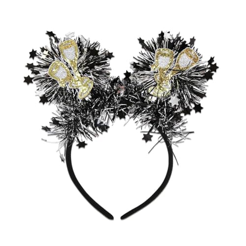 Familien-Stirnband für Silvester, Pailletten-Haarband, Weihnachten, Party, Haarreif, Urlaub, Haarreif für Festivalversammlungen von AIRHSKWI