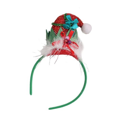 Haarreifen mit weihnachtlicher Atmosphäre, für Feste, Feiertage, verstellbare Kopfbedeckung für Feiertage, Partys und festliche Zusammenkünfte von AIRHSKWI