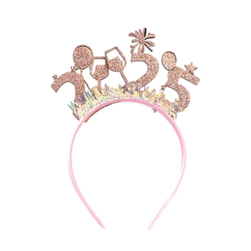 Lametta Blingbling Stirnband 2025 Kopfbedeckung Weihnachten Party Foto Requisiten Weihnachten Party Kopfbedeckung Cosplay Zubehör von AIRHSKWI