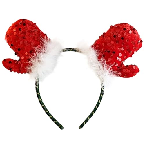 Pailletten Hut Stirnband Weihnachten Kopfbedeckung Weihnachten Party Foto Requisiten Hut Party Kopfbedeckung Cosplay Zubehör von AIRHSKWI