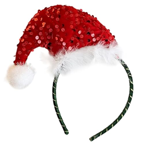 Pailletten Hut Stirnband Weihnachten Kopfbedeckung Weihnachten Party Foto Requisiten Hut Party Kopfbedeckung Cosplay Zubehör von AIRHSKWI