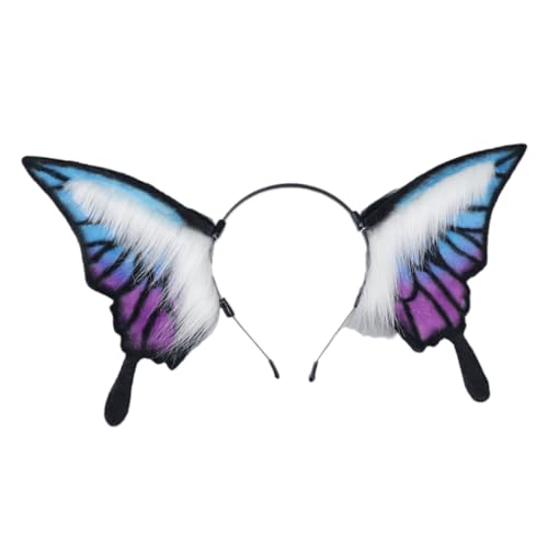 Schmetterlings-Stirnband, Plüsch, Anime-Haarband, Maskeraden, Kostüm, Kopfschmuck, weiblich, Teenager, Cosplay, Verkleidung, Haardekorationen von AIRHSKWI