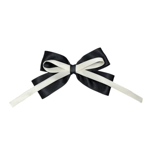 Schwarze und weiße Haarschleifen für Damen und Mädchen, modische Haarspangen mit Fliege, Haarspangen, Haarschmuck, Haarschmuck, Haarschleifen von AIRHSKWI